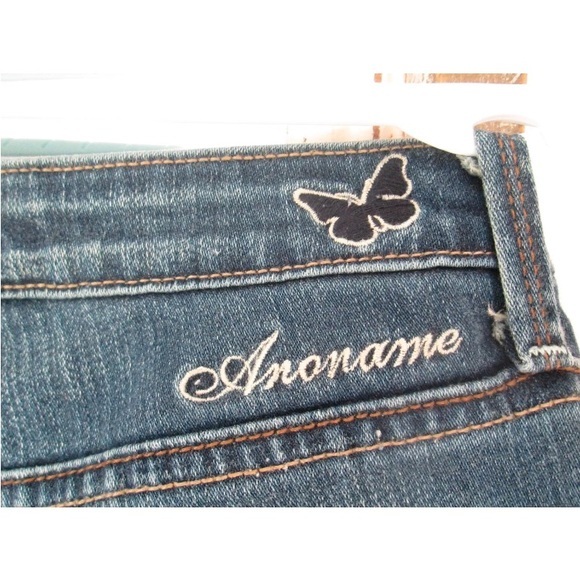 Anoname' Jeans Regular 12 Size 29 Straight Leg slight Flare Logo Pockets Stretch - Picture 7 of 9